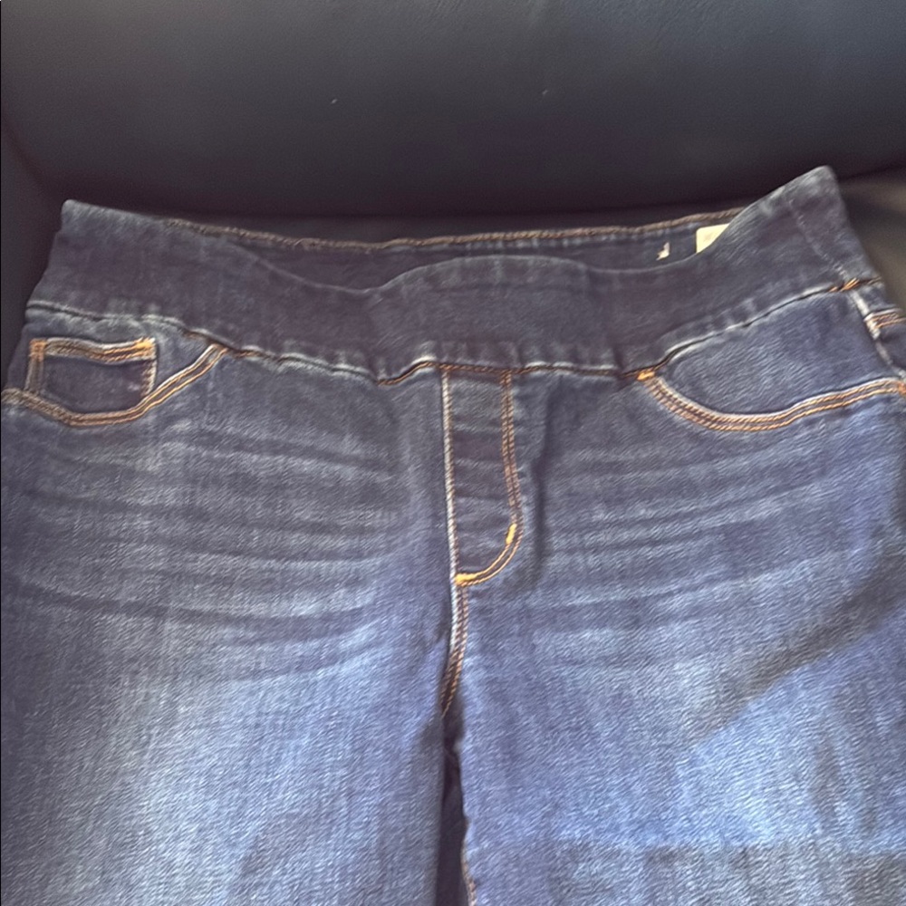 Chico's Blue Jeggings with Stretchy Waistband and Classic Indigo Wash